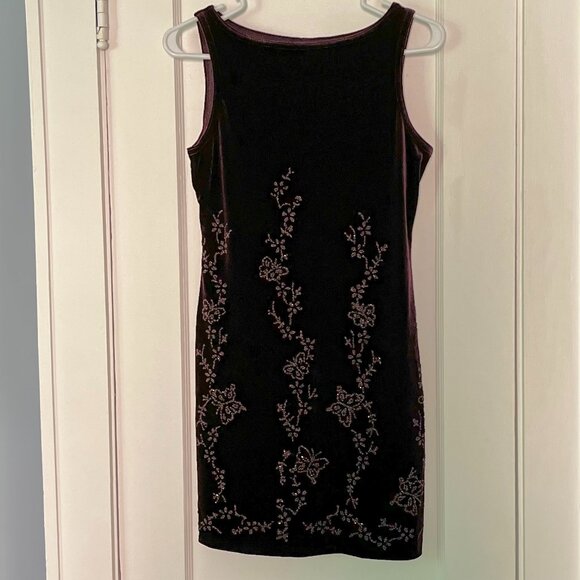 All that Jazz Dresses & Skirts - Vintage all that Jazz mini dress dark purple butterfly floral size small fairy